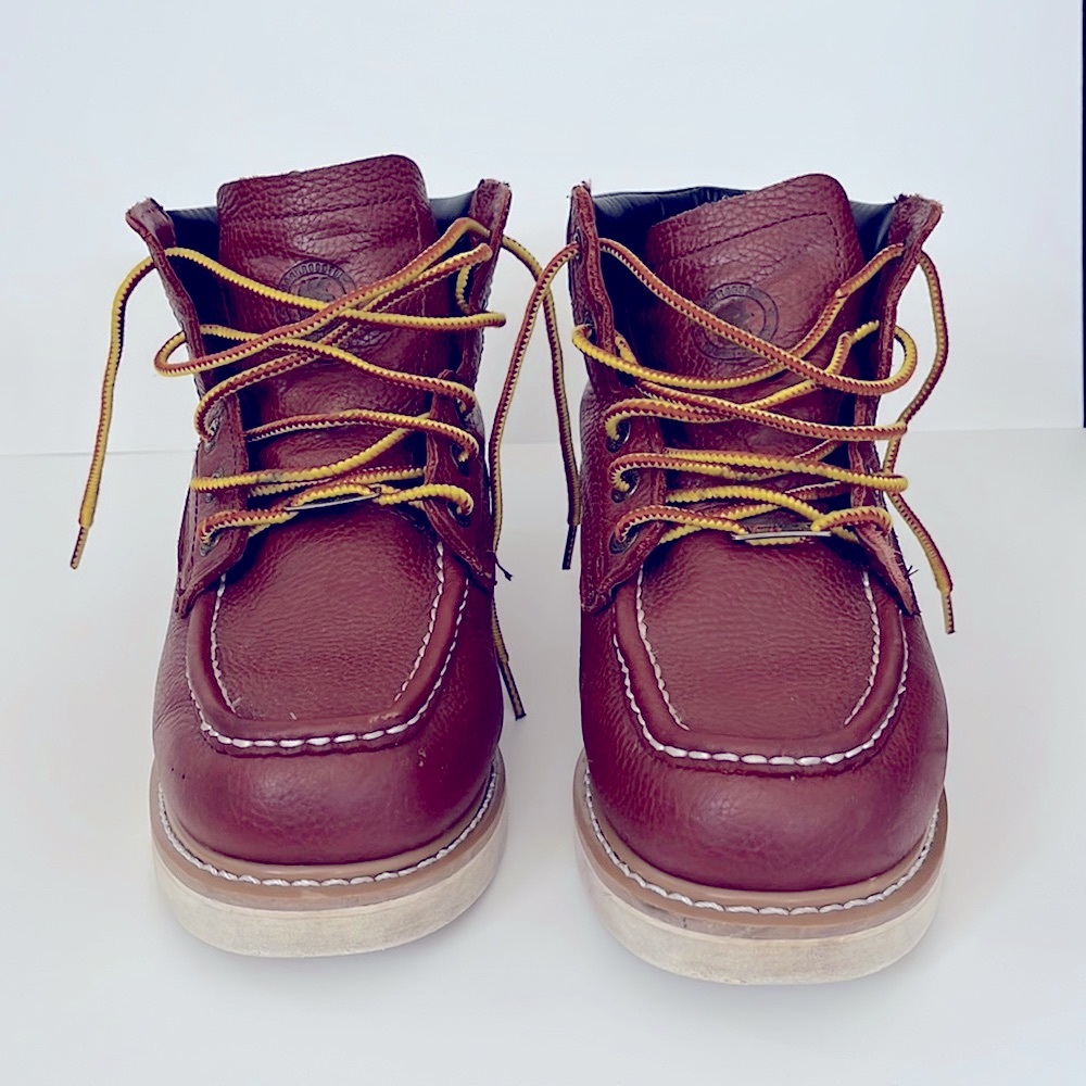 ROCKROOSTER Walker 6" Soft Toe Wedge Leather Work Boots for Men